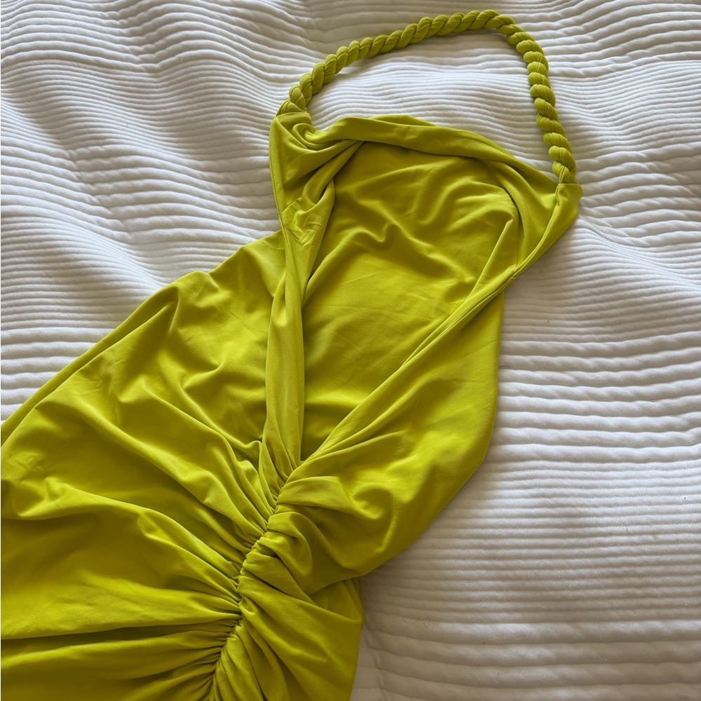 Melani The Label Maia Dress in Chartreuse - Picture 11 of 15